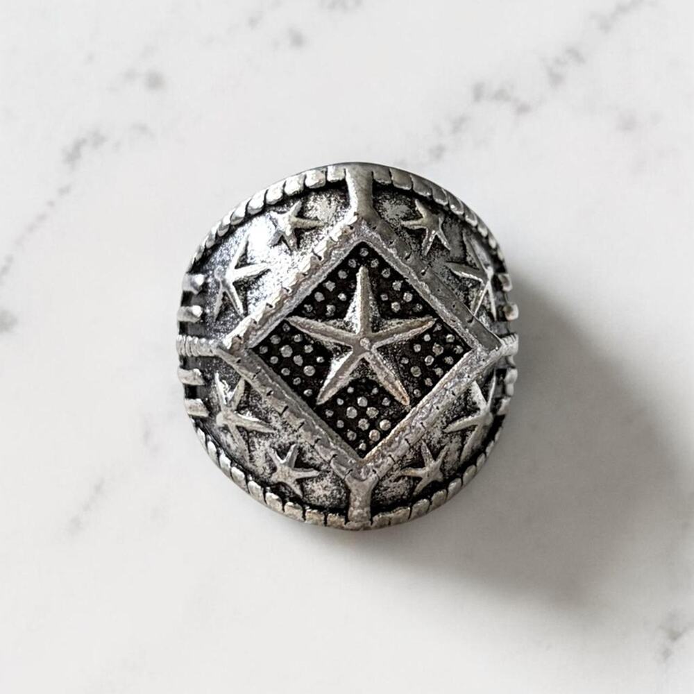 Silver plated Stars Ring Size 9 New